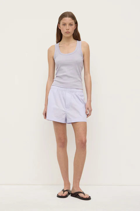 Robyn Scoop Neck Rib Tank - Lilac