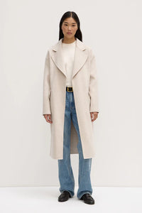 Sadie Single Breasted Wool Coat Oat