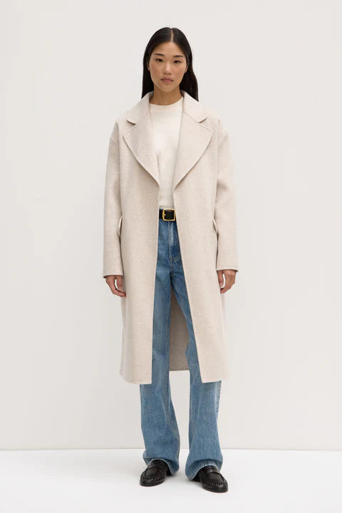 Sadie Single Breasted Wool Coat Oat