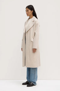 Sadie Single Breasted Wool Coat Oat