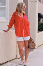 Peta Oversized Shirt - Heritage Red