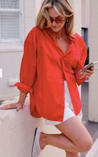 Peta Oversized Shirt - Heritage Red
