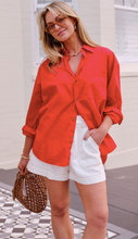 Peta Oversized Shirt - Heritage Red