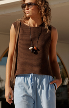 Margot Mesh Tank - Choc