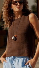 Margot Mesh Tank - Choc