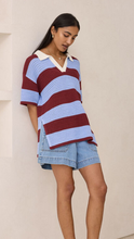 Mara Short Sleeve Knit Tunic - Mulberry Stripe