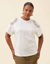 Eva Crochet Tee - White