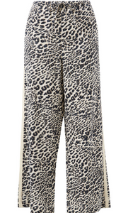 Relaxed Drawstring Pant - Leopard Linen Blend