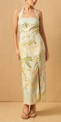 Isle Halter Dress - Isle of Palms Print