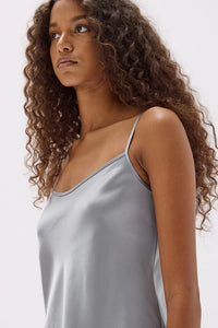 Signature Silk Cami - Silver