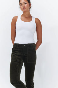 Soho Cord Cropped - Khaki