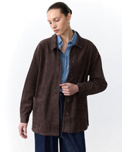 Faux Suede Shacket - Choc