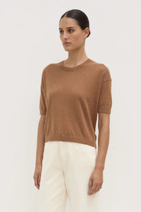 Vanya Cotton Cashmere Knit - Bronze