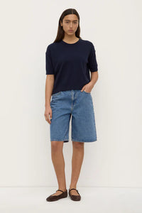 Vanya Cotton Cashmere Knit - Navy