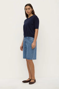 Vanya Cotton Cashmere Knit - Navy