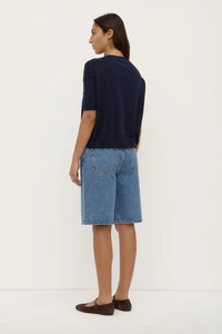 Vanya Cotton Cashmere Knit - Navy