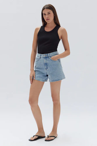 Vintage Denim Shorts - Light Stone