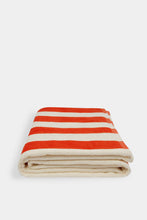 Wide Stripe Beach Towel - Popsicle/White