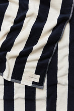 Wide Stripe Beach Towel - True Navy/White