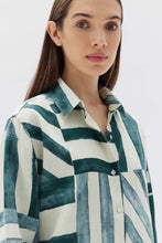 Xander Long Sleeve Shirt - Lagoon Tile Print