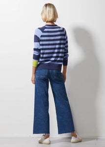 Multi Stripe Cardi Denim