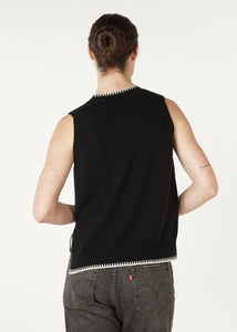 Essential Two Tone Vest Black