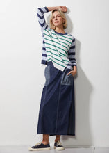 Multi Stripe Jumper - Denim