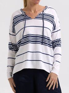 Beach Bum Jumper - White/Navy