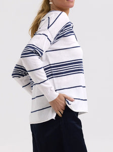 Beach Bum Jumper - White/Navy
