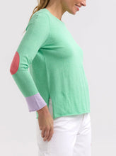Elbow Patch Jumper - Spearmint