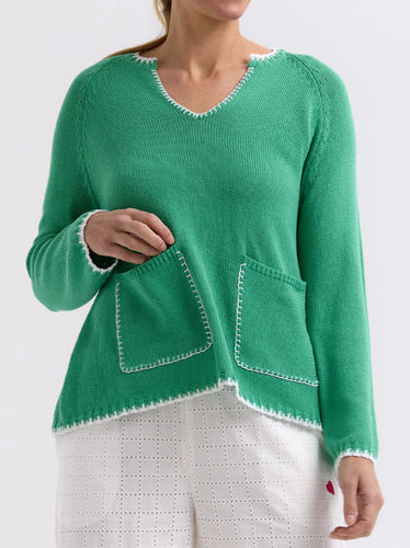 Hand Work Trim A-Line - Apple