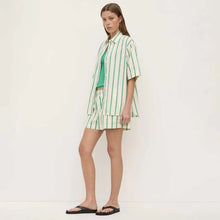 Agnes Stripe Short - Butter/Bright Green