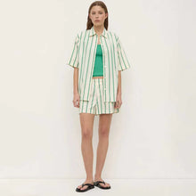 Agnes Stripe Short - Butter/Bright Green