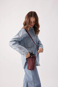 bottle sling burgundy