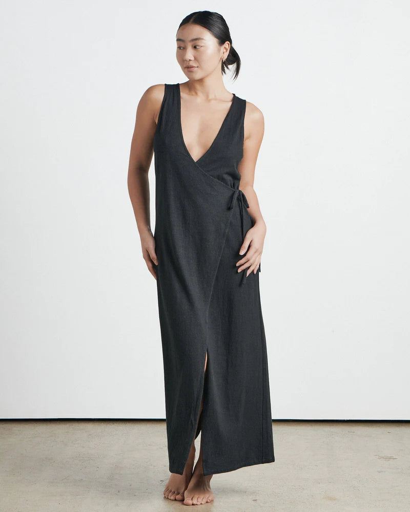 Miya Wrap Dress - Balck