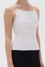 Freya High Knit Tank - White