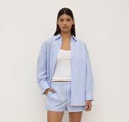 Havana Stripe Poplin Short - Blue/White Stripe