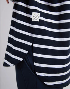 Tully Stripe L/S Tee Navy