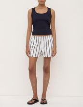 Robyn Scoop Neck Rib Tank - True Navy