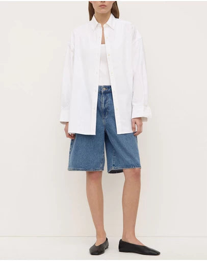 Ollie Oxford long sleeve shirt - white