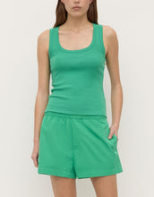 Robyn Scoop Neck Rib Tank - Bright Green
