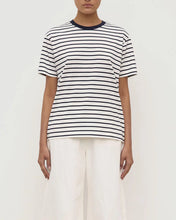 Leony Stripe Tee - True Navy/Antique White