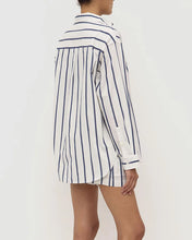 Nara Stripe Long Sleeve Shirt - White/Navy