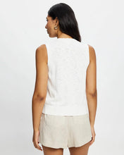 Kyra Button Tank - White