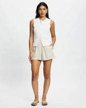 Kyra Button Tank - White