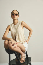 Kyra Button Tank - Ivory