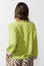 Chunky Linen Cardi - Lime