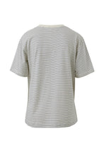 Stevie Slouchy Tee - Milk Prussion Stripe/Desert Sun
