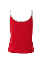Fia Stripe Knit Tank - Red Ecru Strap