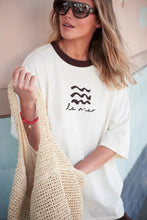 Luna Relaxed Tee - Milk/La Mer